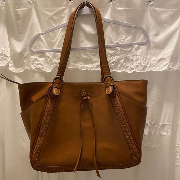 Pioneer Woman Caroline Faux Leather Handbag Tote Bag - Picture 1 of 9